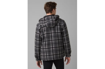 Image of prAna Asgard Hooded Flannel Shirt, Charcoal, XLarge, 1964511-020-ST-XL