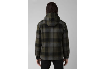 Image of prAna Asgard Hooded Flannel Shirt - Mens, Black, Large, 1964511-001-ST-L
