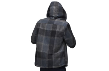 Image of prAna Asgard Hooded Flannel Shirt - Mens, Charcoal, Medium, 1973731-020-M