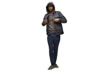 Image of prAna Asgard Hooded Flannel Shirt - Mens, Charcoal, Large, 1973731-020-L