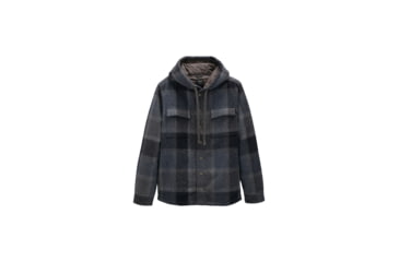 Image of prAna Asgard Hooded Flannel Shirt - Mens, Charcoal, Medium, 1973731-020-M