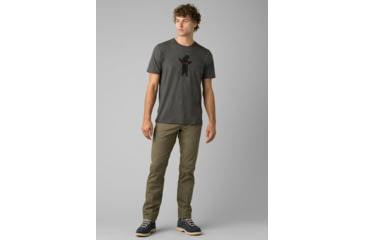 Image of prAna Bear Squeeze Journeyman 2 T-Shirt, Charcoal Heather, Large, 1966821-001-ST-L
