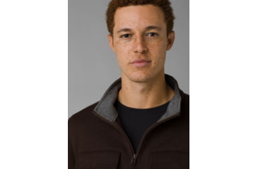 Image of prAna Brookland 1/4 Zip Sweater, Pumpernickel, Large, 1964581-200-ST-L