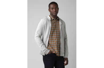 Image of prAna Cardiff Fleece Full Zip - Men's, Large, Heather Grey, 1968001-020-ST-L