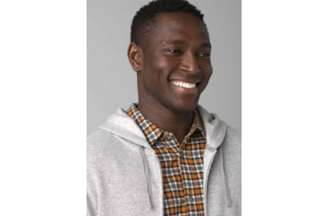 Image of prAna Cardiff Fleece Full Zip - Men's, Large, Heather Grey, 1968001-020-ST-L