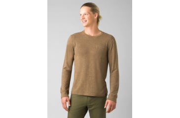 Image of prAna Cardiff Long Sleeve Pocket T-Shirt - Men's, Large, Bed Rock Heather, 1967971-250-SL-L
