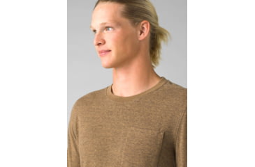 Image of prAna Cardiff Long Sleeve Pocket T-Shirt - Men's, Large, Bed Rock Heather, 1967971-250-SL-L