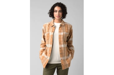 Image of prAna Emerick Lined Flannel - Women's, Large, Embark Brown, 1967061-200-L