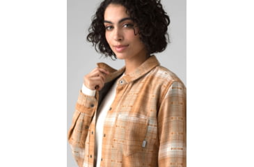 Image of prAna Emerick Lined Flannel - Women's, Large, Embark Brown, 1967061-200-L