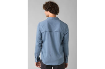 Image of prAna Garvan Long Sleeve Shirt - Mens, Antique Blue, Extra Large, 1965681-400-ST-XL