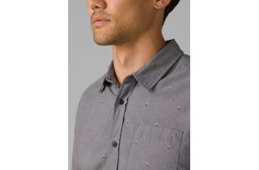 Image of prAna Lewisville Shirt, Dark Iron Scratch, Medium, 1964251-020-ST-M