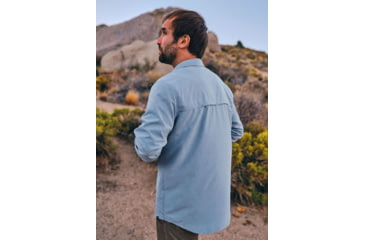 Image of prAna Lost Sol Long Sleeve Shirts - Mens, Chambray Heather, Medium, 1972361-401-SL-M