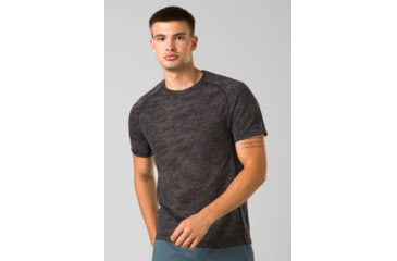 Image of prAna Mission Trails Short Sleeve Tee - Mens, Black Sandblast, Extra Large, 1972681-001-ST-XL