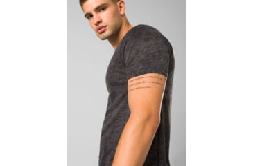 Image of prAna Mission Trails Short Sleeve Tee - Mens, Black Sandblast, Extra Large, 1972681-001-ST-XL