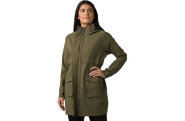 Image of prAna Othello Falls Trench - Womens, Cargo Green, XS, 1967781-300-XS