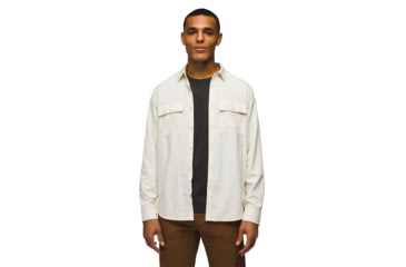 Image of prAna Lost Sol Long Sleeve Shirts - Mens, Chalk, S, 1972361-101-SL-S