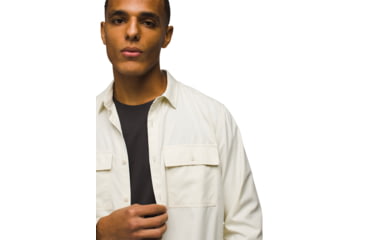 Image of prAna Lost Sol Long Sleeve Shirts - Mens, Chalk, S, 1972361-101-SL-S