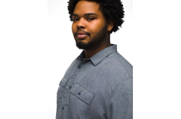 Image of prAna Lost Sol Long Sleeve Shirts - Mens, Nautical Heather, L, 1972361-400-SL-L