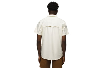 Image of prAna Lost Sol Short Sleeve Shirt Slim Fit - Mens, Chalk, XL, 1972351-101-SL-XL