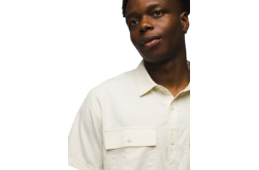 Image of prAna Lost Sol Short Sleeve Shirt Slim Fit - Mens, Chalk, XL, 1972351-101-SL-XL