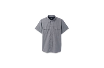 Image of prAna Lost Sol Short Sleeve Shirt Slim Fit - Mens, Heather Grey, L, 1972351-020-SL-L