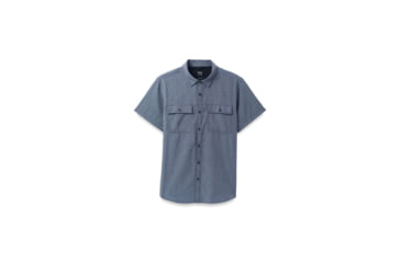 Image of prAna Lost Sol Short Sleeve Shirts - Mens, Nautical Heather, Extra Large, 1972351-400-SL-XL