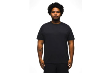 Image of prAna Mission Trails Short Sleeve Tee - Mens, Black Heather, L, 1972681-003-ST-L