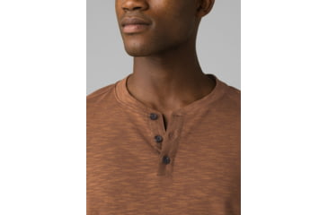Image of prAna Ronnie Henley Shirt, Walnut, Small, M23190583-WAL-S