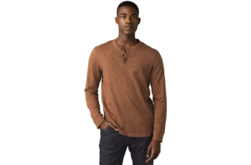 Image of prAna Ronnie Henley Shirt, Walnut, Small, M23190583-WAL-S