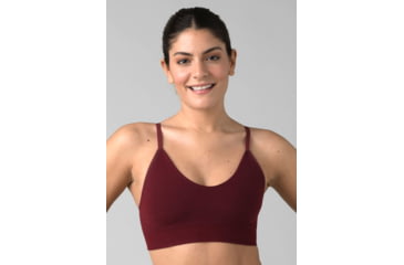Image of prAna Sopra Seamless Bra - Womens, Maroon, Small, 1970391-600-S