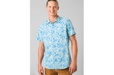 Image of prAna Stimmersee Shirt - Mens, Clear Sky Flora Fauna, Extra Large, 1970111-401-ST-XL