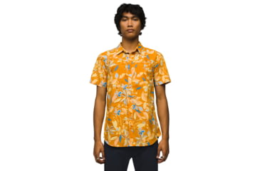 Image of prAna Stimmersee Shirt Standard Fit - Mens, Ochre Star Floral, XXL, 1970111-800-ST-XXL