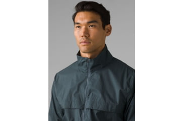 Image of prAna Transit Range Windbreaker Jacket -Mens, Grey Blue Topo, M, 1967801-020-M