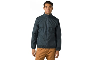 Image of prAna Transit Range Windbreaker Jacket -Mens, Grey Blue Topo, M, 1967801-020-M