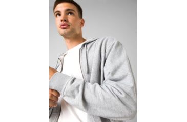 Image of prAna Vintage Terry FZ Hoodie - Mens, Denim Heather, Extra Large, 1972421-400-ST-XL