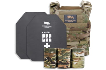 Image of Predator Armor Level III+ Loaded Bundle, Multi-cam, 16x12, BDL-3+KWLBDL-MC