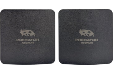 Image of Predator Armor Level III Side Plate, Base Coating, Black, 6 x 6 inches, 762765666173