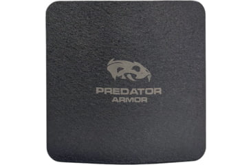 Image of Predator Armor Level III Side Plate, Base Coating, Black, 6 x 6 inches, 762765666173