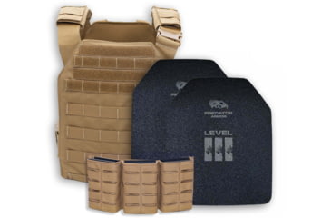 Image of Predator Armor Polyethylene Level III Loaded Bundle, Coyote, 16x12, BDL-3PLYLBDL-CY