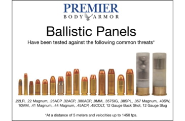 Image of Premier Body Armor Eberlestock F5 Switchblade Level IIIA Bulletproof Backpack Insert, Black, 9.5 x 16.75, BPP-9101