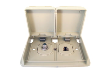 Image of Prime Products 08-6305 Tv/Phone Exterior Receptacle, White, 44048/112.1185