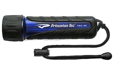 Image of Princeton Tec Tec 40 Incandescent Handheld Halogen Diving Flashlight, Overmold Blue, T40-OM-BL