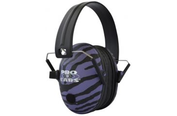 Image of Pro-Ears Pro 200 NRR 19 Shooting Hearing Protection - Purple Zebra,Over the Head Model P200PUZ