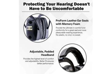 Image of Pro Ears Pro Mag Gold Electronic Ear Muffs, 30 dB, Black, GSDPMB