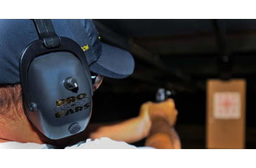 Image of Pro Ears Pro Mag Gold Electronic Ear Muffs, 30 dB, Black, GSDPMB