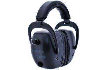 Image of Pro Ears Pro Tac Mag Gold NRR 30 Hearing Protection Earmuffs, Black w/Lithium Batteries