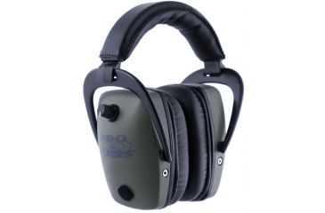 Image of Pro Ears Pro Tac Gold Slim Medium Profile NRR 28 Headset, Green w/ Lithium Batteries