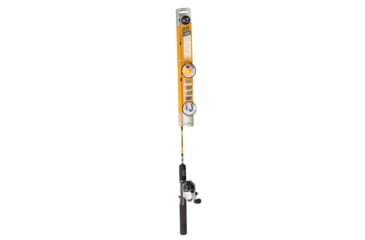 Image of ProFISHiency DMF Dock Spincast Micro Combo, 6 lb line 34in Fiberglass Rod, EVA Grip, w/ Bobber, Hooks, and Sinkers On Pack, DMFDC