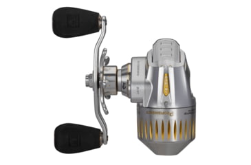 Image of ProFISHiency Micro Sniper Spincasting Reel, 6.2:1, 8+1, Right, Silver/Gold, Clam Pack, SNIPERRMS-C