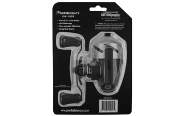 Image of ProFISHiency Sniper Economy Spincast Reel, 6.2-1, 4+1, Black/Silver, SNIPEREREEL-C